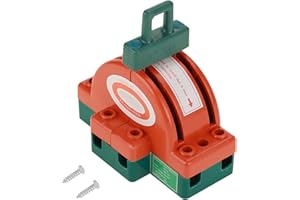 WALFRONT 2 Pcs 32A 220V 2 Pole Disconnect DPDT Double Throw Orange Household Circuit Dual Knife Switch for Home Appliances