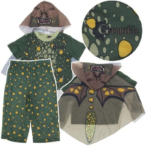 How To Train Your Dragon Toddler 3-Pc Olive Green Gronckle Costume - Sz 4T