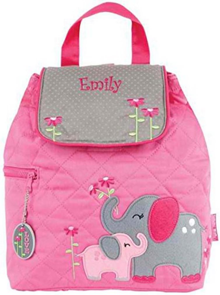 Personalized Quilted Backpack (Pink Elephant)