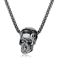 Amazon.com: Fusamk Punk Rapper Stainless Steel Skull Head