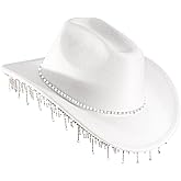 Womens Cowboy Hat Rhinestone Cowgirl Hats Wide Brim Diamond-Glitter-Western- Size:Medium-Large