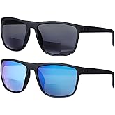 YOBOCO Bifocal Sunglasses for Men, Lightweight TR90 Bifocal Reading Sunglasses Sports Sunglass Readers for Fishing Driving