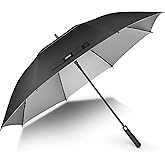 NINEMAX UV Protection Golf Umbrella 62/68 Inch, Sun Umbrellas UV Blocking UPF 50 for Rain Windproof Auto Open Vented Double Canopy