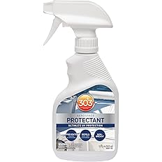 303 Marine UV Protectant for Vinyl, Plastic, Rubber, Fiberglass, Leather And More – Dust and Dirt Repellant - Non-Toxic, Matt