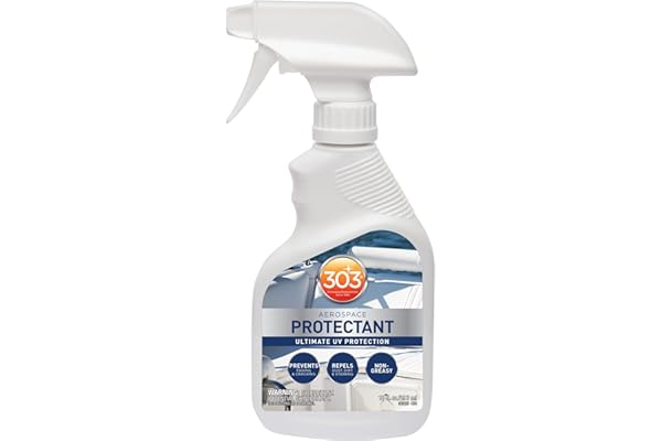 303 Marine UV Protectant for Vinyl, Plastic, Rubber, Fiberglass, Leather and More Dust and Dirt Repellant - Non-Toxic, Matte