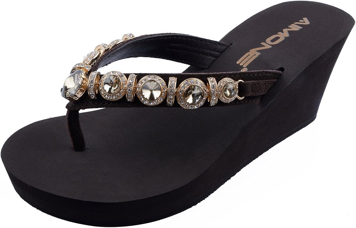 womens sparkly flip flops