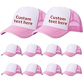 TZYZZQH 10 Pack of Blank Trucker Hat Bulk Men and Women Hats Bulk DIY Graffiti Mesh Hat Hot Stamping Hats