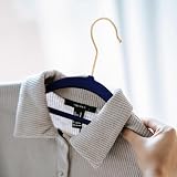 KEPLIN Velvet Hangers 20 Pack 41.5cm Non-Slip Navy Blue with Tie Bar 360° Hook view 7