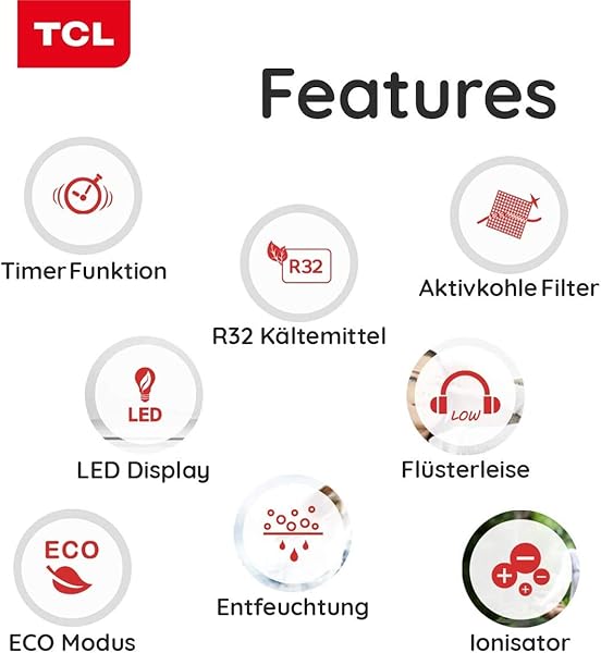 TCL 12000 BTU Quick Connector Klimagert Split Klimaanlage 35kW Modell XA21 QC