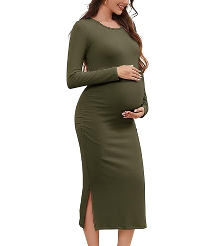 winter maternity dresses Sweetyweee 3 Pack Women's Long Sleeve Dresses 3Color S Size:Preorder 5T-6 Size XL Selfie Leslie Flattering Design for Your 3094ED