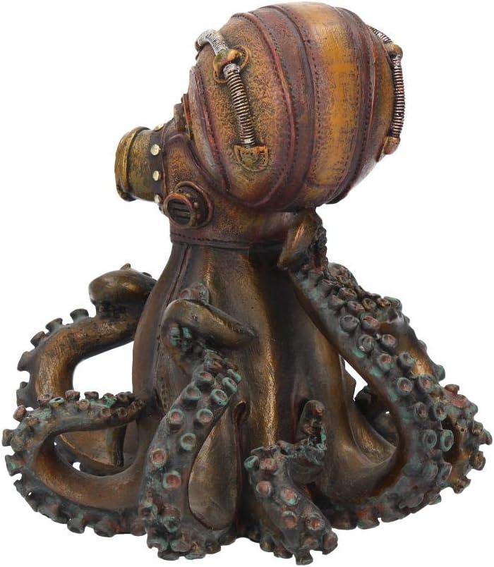 Nemesis Now Steampunk Octopus Figurine, Resin, Bronze, 15 cm - Image 4