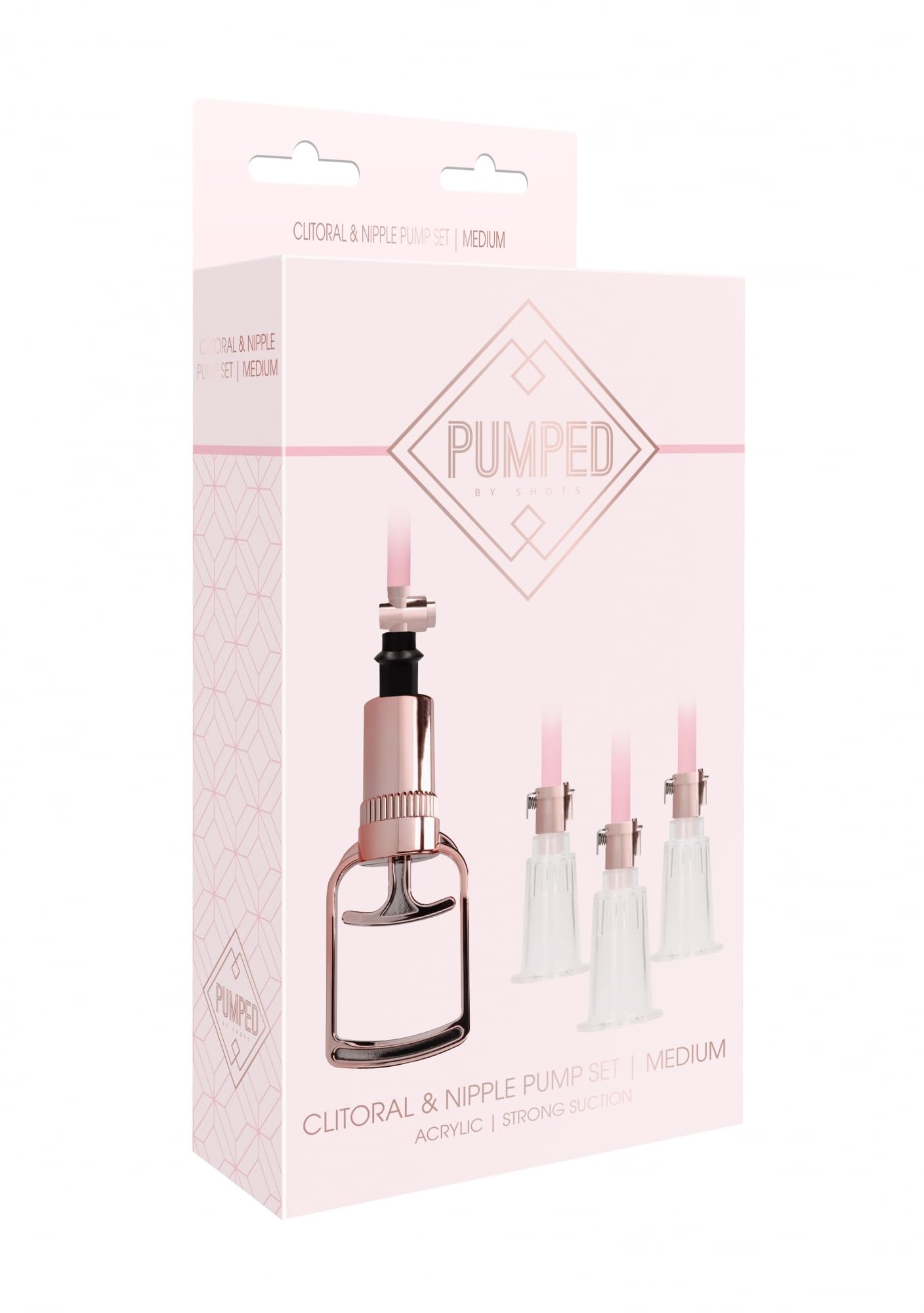 Shots Clitoral & Nipple Pump Set Medium, Rose Gold PMP024ROS