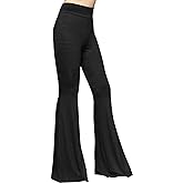 ShopMyTrend SMT Women's High Waist Wide Leg Long Palazzo Bell Bottom Yoga Pants
