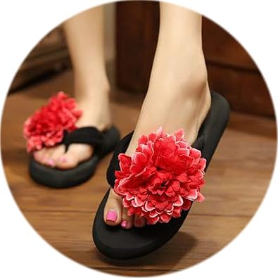 flip flops with large flower
