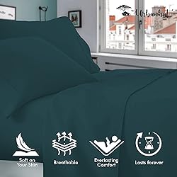 URBANHUT 100% Cotton King Sheets Set (4Pc), 700