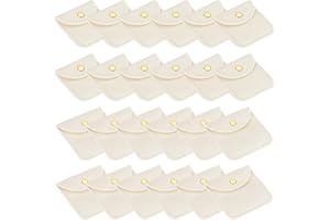PATIKIL Velvet Jewelry Pouches, 24 Pcs Jewelry Packaging Gift Bags with Snap Button for Bracelet Rings Watch Necklace, (2"x2"