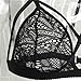 OVERMAL Women Sexy Lingerie Floral Sheer Lace Bra Top Seamless Bralette Cup Wireless Bra (L, Black)