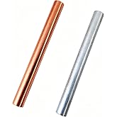 HWYEE 99.995% &amp; 99.98% Pure Copper Zinc Metal Rods 3/8" x 4"(2PCS,10*102mm) | Solid Bare Copper Zinc Metal Rod Bar for School Scientific Experiment Research DIY Craft Hobbies &amp; Metal Projects