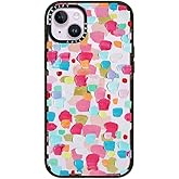 CASETiFY Impact iPhone 14 Plus Case [4X Military Grade Drop Tested / 8.2ft Drop Protection] - Magenta Confetti - Glossy Black