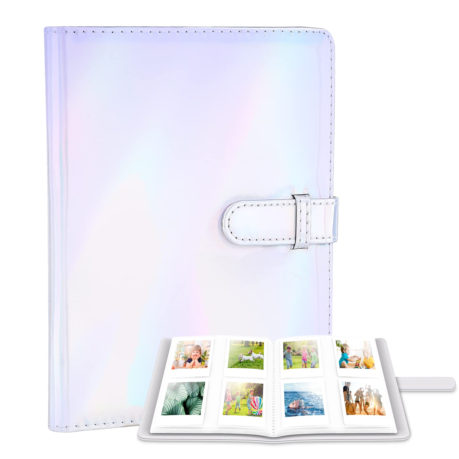 Ablus 128 Pockets Mini Photo Album for Fujifilm Instax Mini Camera, Polaroid Snap, Z2300, SocialMatic Instant Cameras & Zip Instant Printer (128 Pockets, Magic Silver)