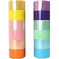 12PCS Colored Sticky Ball Tape Handmade, Tapes Roll Tape DIY Crafts, Educational Sensory Toy Funny DIY Toy Making, Candy Color Decompression Rolling Adhesive, Viral Nano Colorful (3.4 x 1.9)