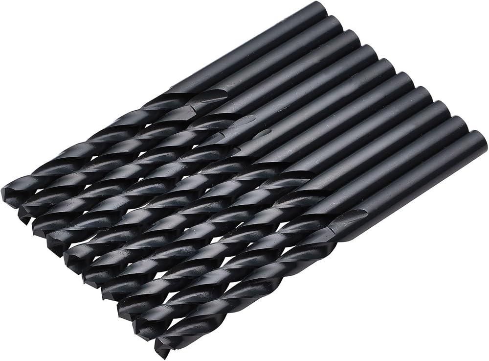 Draper 10pcs Black HSS Drill Bits 7.0mm x 109mm 08834 for Metal Wood Plastic
