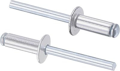 sourcing map Aluminum Blind Rivets 6mm Dia 16mm Grip Silver Tone Core Pull