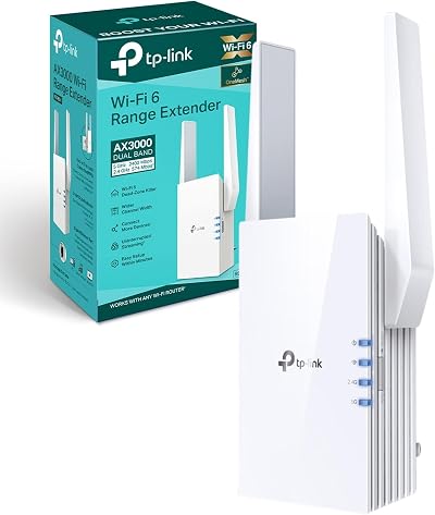 TP-Link RE705X WiFi 6 AX3000 Extender Dual Band with Gigabit Ethernet