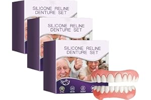 Silicone Reline Denture Set, Silicone Denture Reline Kit, Lightweight Soft Instant Teeth Reline Kit, Fix your Smile in Minute