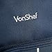 VonShef 2 Person Blue 2 in 1 Picnic Backpack Hamper & Stool with Cooler Bag & Tableware - Complete with Stand Alone Stool