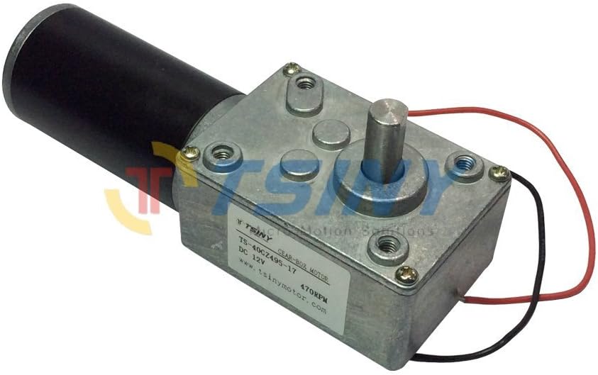 TSINY BBQ Miniature Right Angle 12v DC 16 Rpm Electric Worm Gear Box Motor