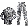 LANBAOSI Men's Tactical Hunting Uniform Combat Suit Shirt Jacket Coat and Pants Set