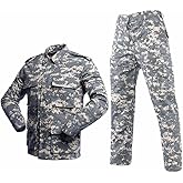 LANBAOSI Men's Tactical Hunting Uniform Combat Suit Shirt Jacket Coat and Pants Set