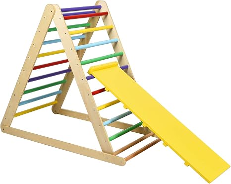 Bamny Klettergerust Kinder Kletterdreieck Mit Rutsche Triangle Gym Dreieck Pikler Fur Drinnen Und Draussen Sport Outdoor Spielzeug Suenaacampo Com 