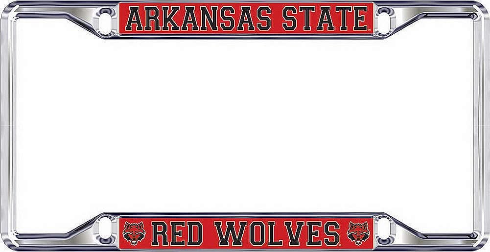 NCAA License Plate Frame Silver