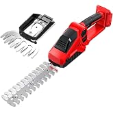 DEVTBLUN Cordless Hedge Trimmer Compatible with Milwaukee M18 Battery(No Battery), 2200RPM Electric Hedge Trimmer, 2 in 1 Bush Trimmer, Grass Shears/Cutter, Shrub Trimmer for Gardening, Lawn, Yard