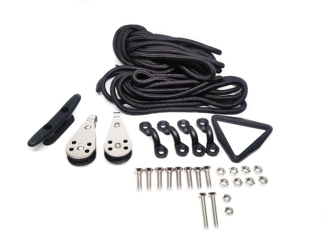 PactradeMarine Kayak Canoe Boat Anchor Trolley Kit with Rope