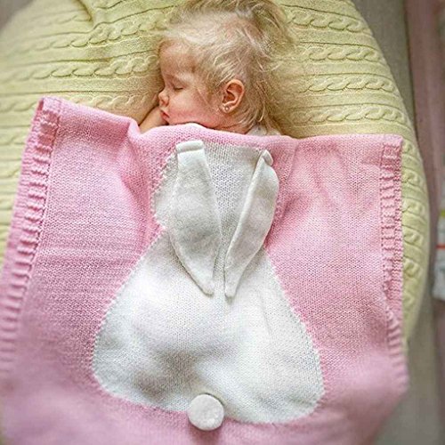 Rabbit Baby Blanket Newborn swaddler Knitting Infant Swaddle Wrap Infant Swaddle Sack Bag Swaddle Cloth - Thumbnail 2