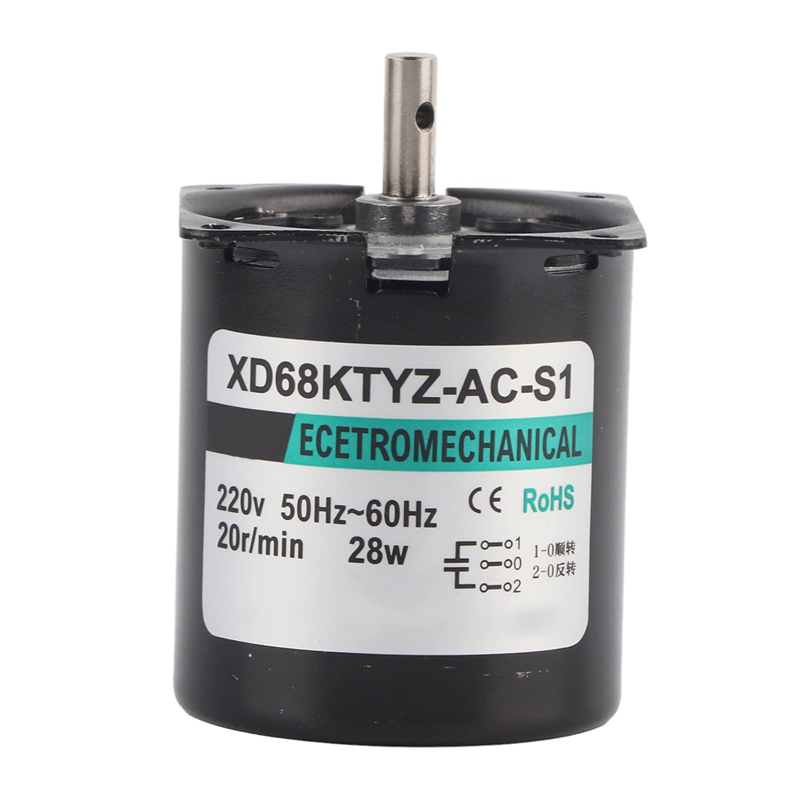 Ticfox Synchronous Motor XD68KTYZ-AC-S1 AC220V 28W 2.5 20 30 110r/Min Small Electric Permanent Magnet Synchronous Gear Motor CW/CCW for Instrument Automation(20)