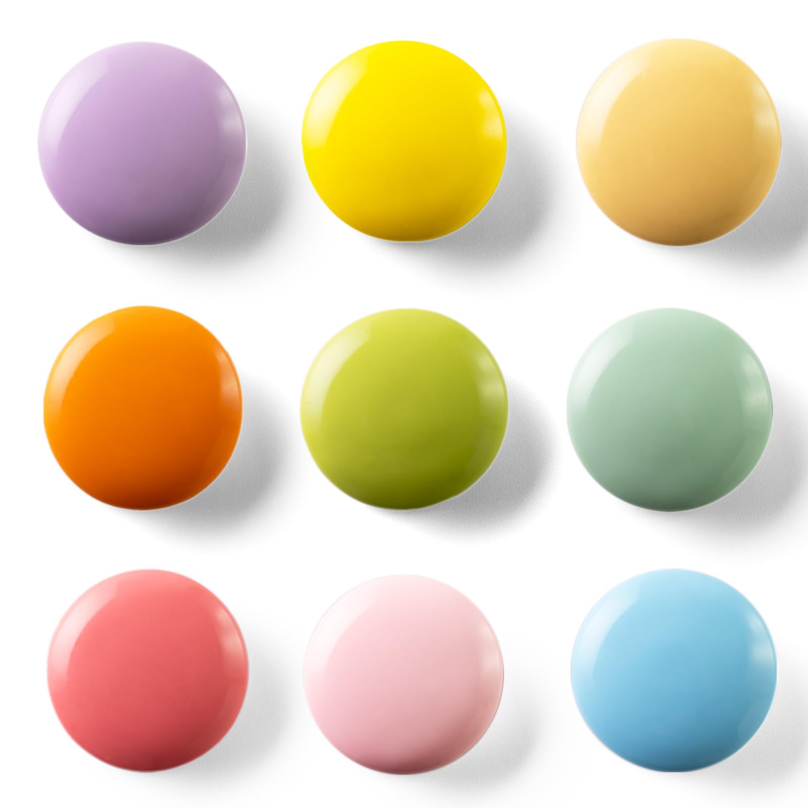 SUNURS 16/9-Piece Cute Colorful Fridge Magnets – Glossy & Matte Finish Refrigerator Magnets for Whiteboard, Locker, Kitchen, Office – Strong Decorative Magnetic Stickers (9 Colors, Multi-Pack)