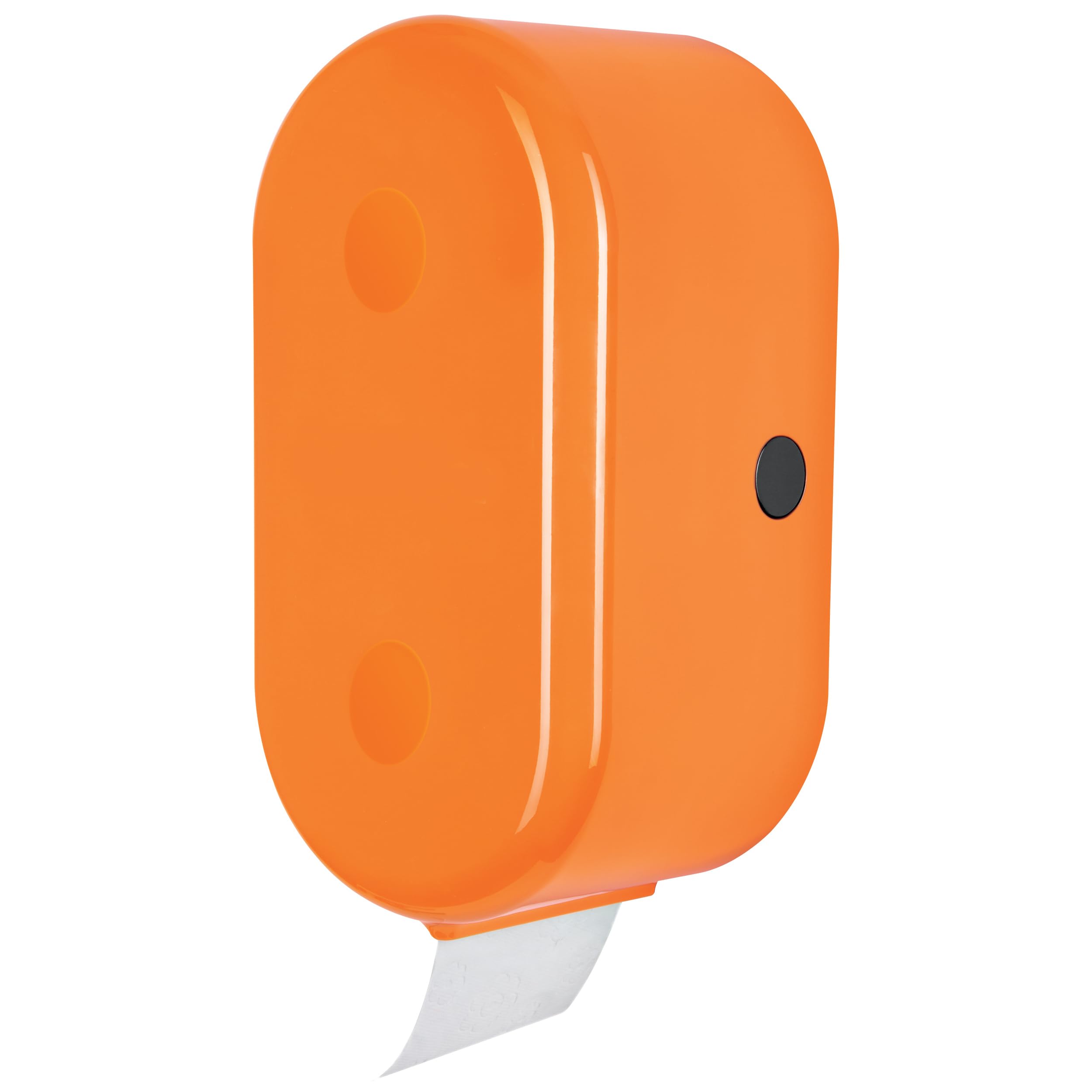 Spirella Toilet Roll Holder + Spare Roll Holder "Cube" for Gluing or Drilling Orange