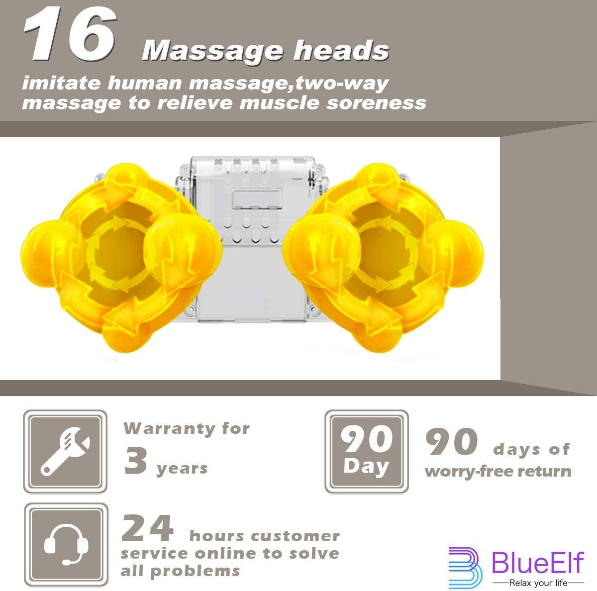 Neck Back Massager, Shiatsu Neck Shoulder Massager with Heat, Electric Neck Massage Pillow 3D Kneading for Neck,Back, Shoulder, Foot, Leg Muscles Pain Relief Relax in Car Office and Home: Health & Personal Care