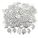 100pcs Craft Supplies Antique Silver Clover Flower Tree of Life Connector Charms for Jewelry Making Crafting Findings Accessory for DIY Necklace Bracelet (M298)