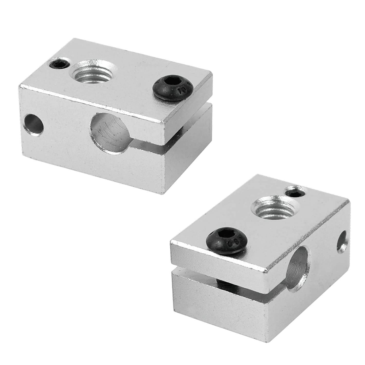 3D FREUNDE 2x aluminum heating block for E3D V6 Clone PT100 Sensor Cartridge Heater Block Extruder Hotend