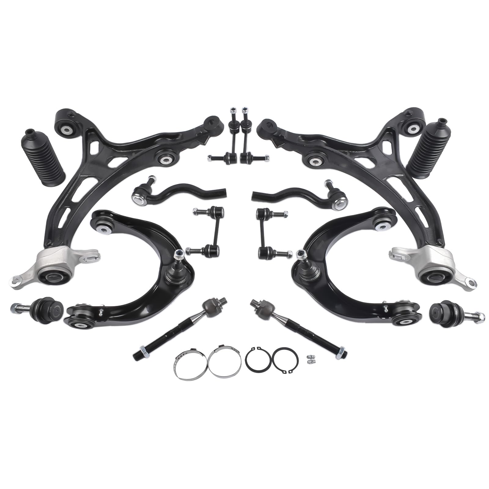 Photo 1 of 16pcs Front Upper & Lower Control Arm Suspension Kit Compatible with 2011-2015 Dodge Durango Jeep Grand Cherokee AWD, OE# K621608 K621607 K750578 K750579 ES800972