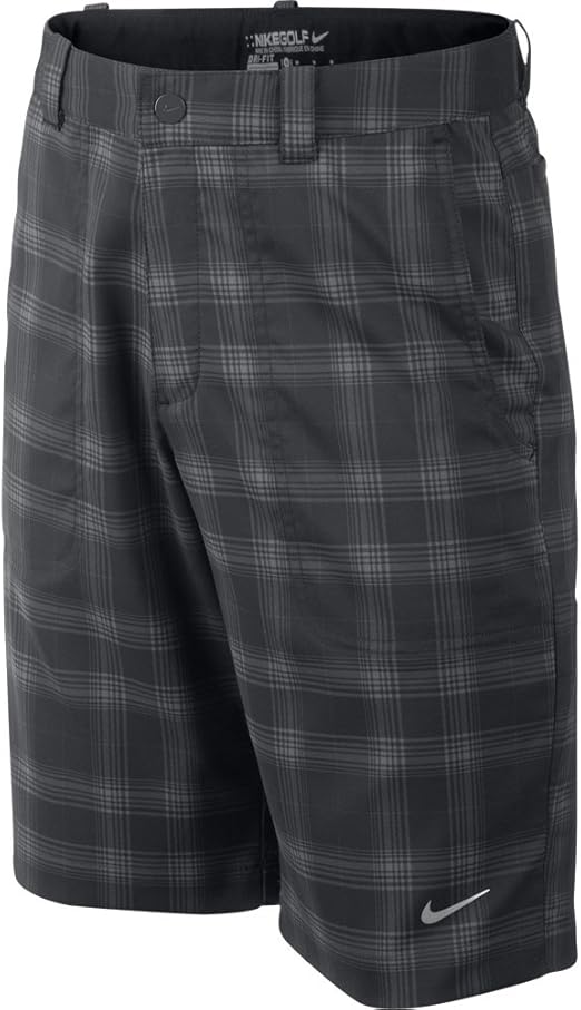 Amazon.com: Nike Boy's Junior Plaid Golf Shorts Large Black: Clothing