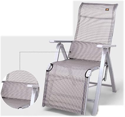 Fauteuil Inclinable Familial Lit Simple Sieste Fauteuil De Bureau Dossier Inclinable Chaise De Plage Couleur Silver Amazon Fr Cuisine Maison