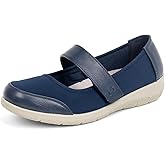 ACANER Women Orthopedic Mary Jane Flats Comfortable Bunions Walking Shoes Round Toe Lightweight Orthotic Shoes with Arch Support
