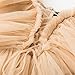 Simplee Women's Off Shoulder Sexy Ruffle Deep V Neck Blouse Shirt Lace Up Top (Nude 4-6)