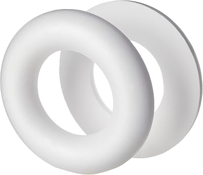 Smithers Oasis Festive Polystyrene Half Round Rings 25cm Pack of 2